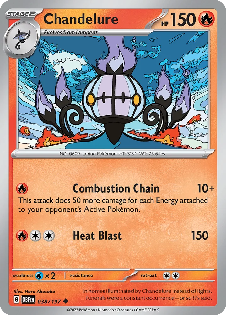 Chandelure, Obsidian Flames 038/197