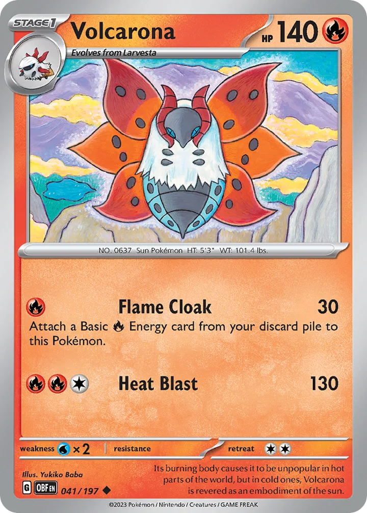 Volcarona, Obsidian Flames 041/197