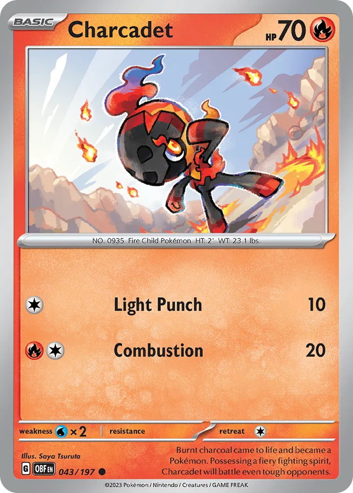 Charcadet, Obsidian Flames 043/197