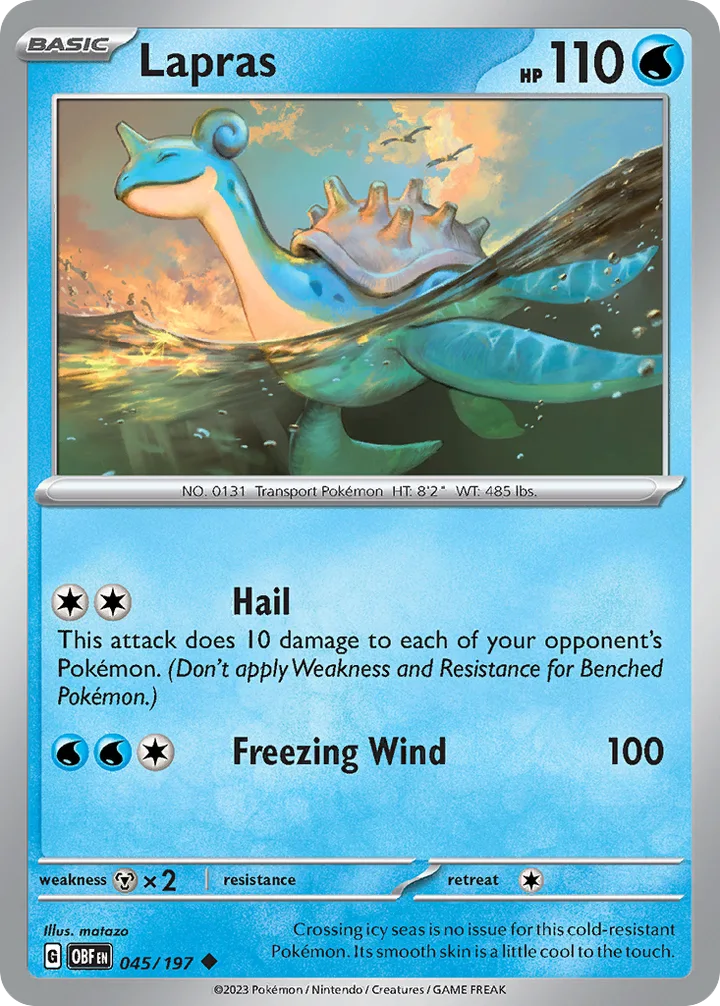 Lapras, Obsidian Flames 045/197