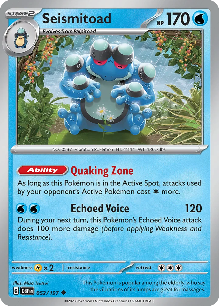 Seismitoad, Obsidian Flames 052/197