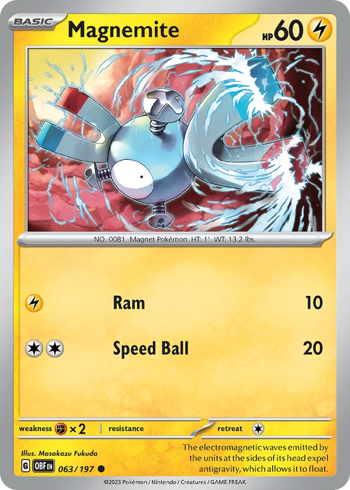 Magnemite, Obsidian Flames 063/197