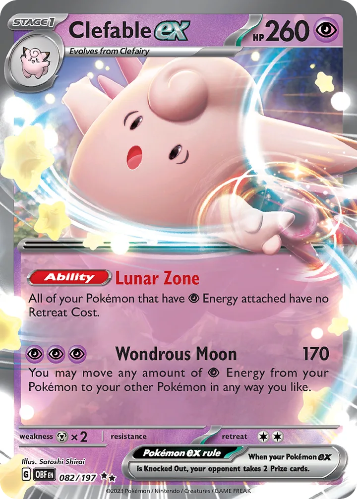 Clefable ex, Obsidian Flames 082/197