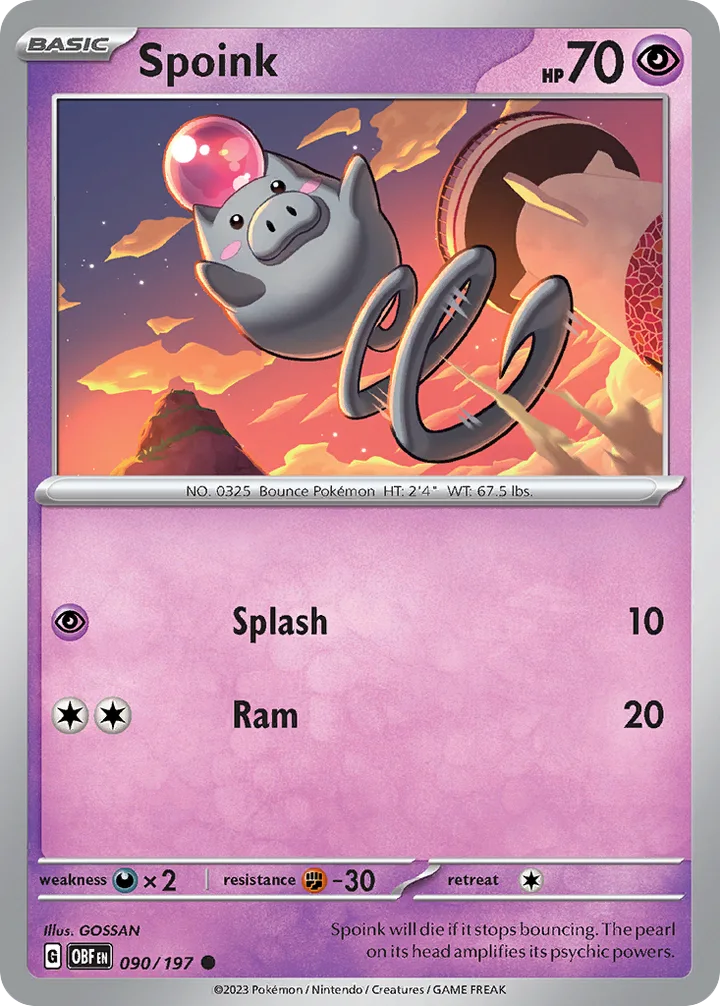 Spoink, Obsidian Flames 090/197