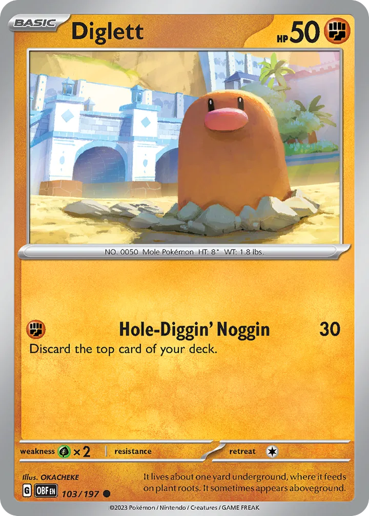 Diglett, Obsidian Flames 103/197