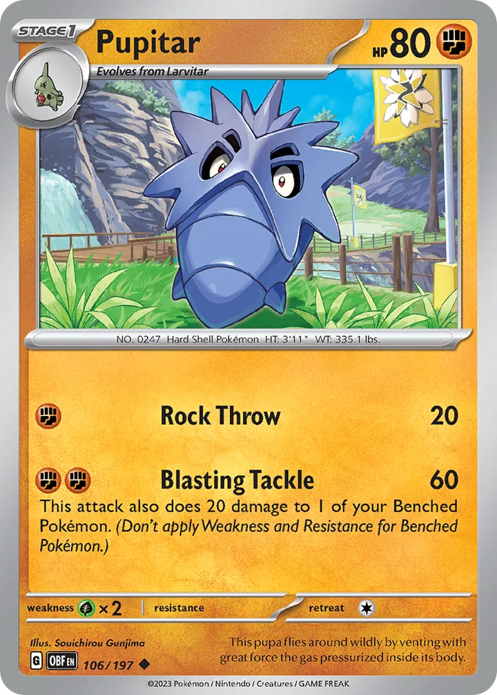Pupitar, Obsidian Flames 106/197