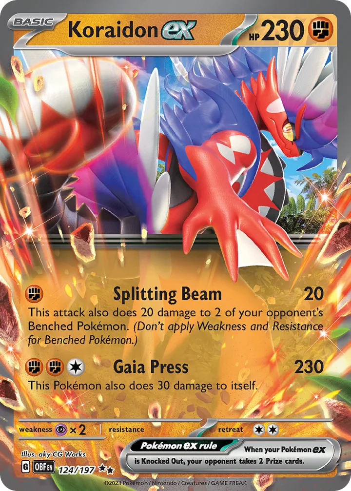Koraidon ex, Obsidian Flames 124/197