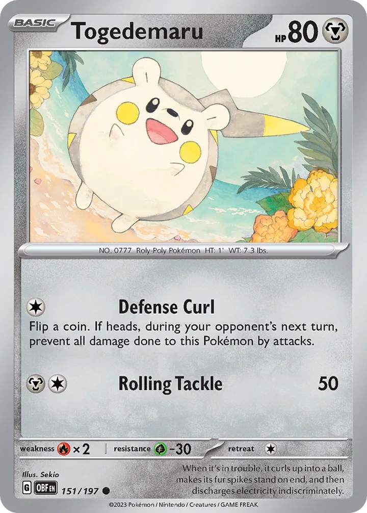 Togedemaru, Obsidian Flames 151/197