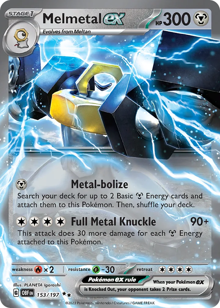 Melmetal ex, Obsidian Flames 153/197