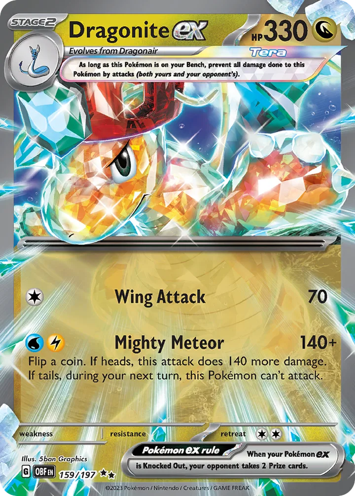 Dragonite ex, Obsidian Flames 159/197