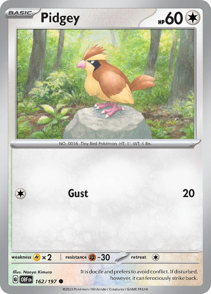 Pidgey, Obsidian Flames 162/197