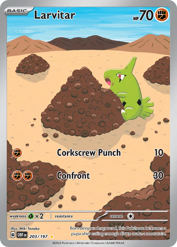 Larvitar, Obsidian Flames 203/197