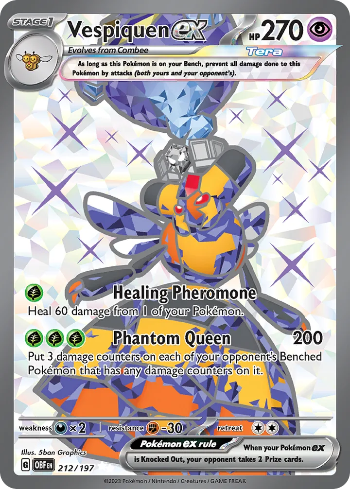 Vespiquen ex, Obsidian Flames 212/197