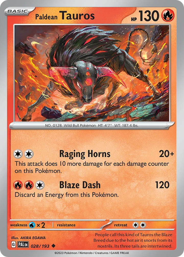 Paldean Tauros, Paldea Evolved 028/193