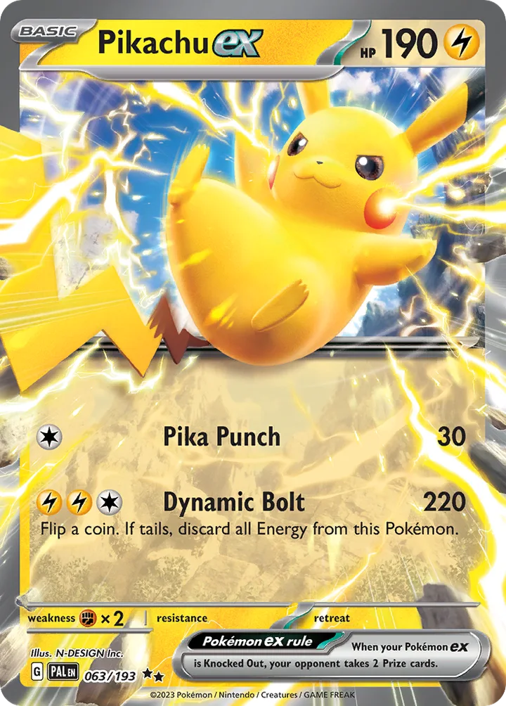 Pikachu ex, Paldea Evolved 063/193