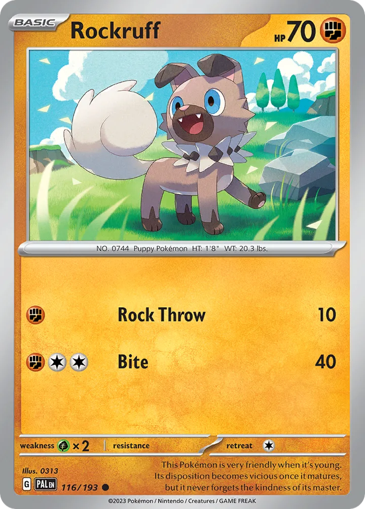 Rockruff, Paldea Evolved 116/193