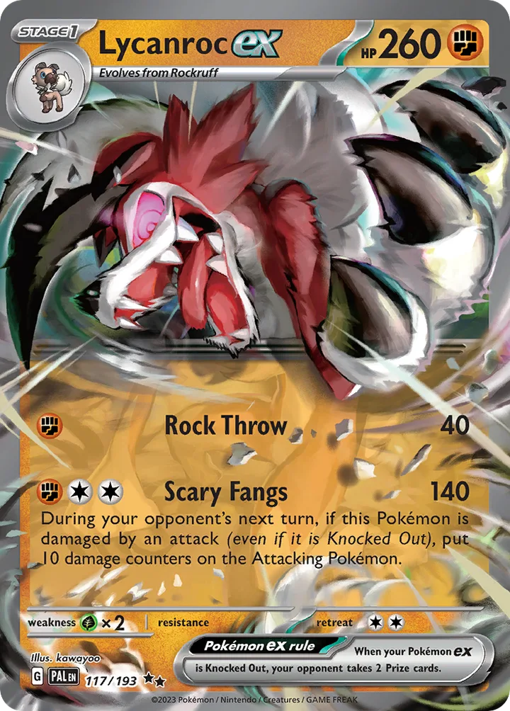 Lycanroc ex, Paldea Evolved 117/193