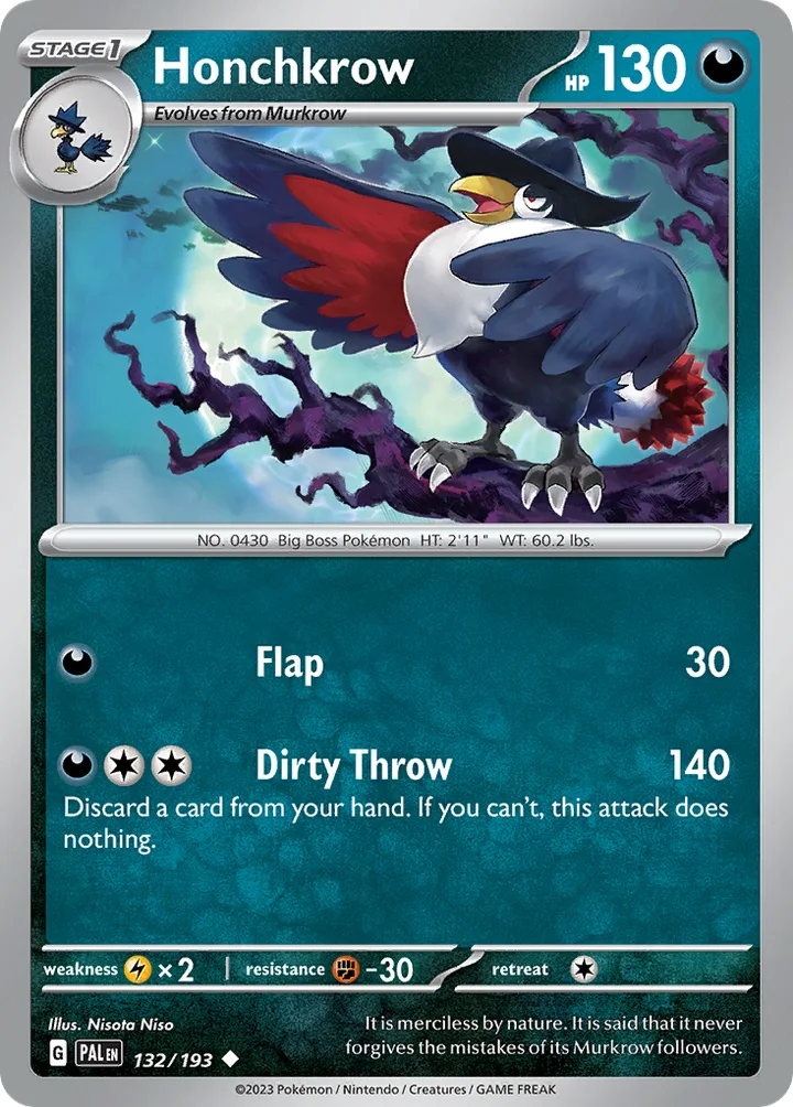 Honchkrow, Paldea Evolved 132/193