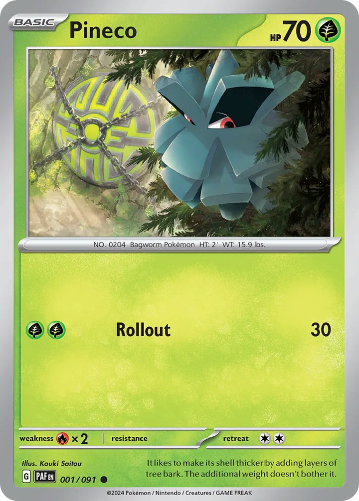 Pineco, Paldean Fates 001/091