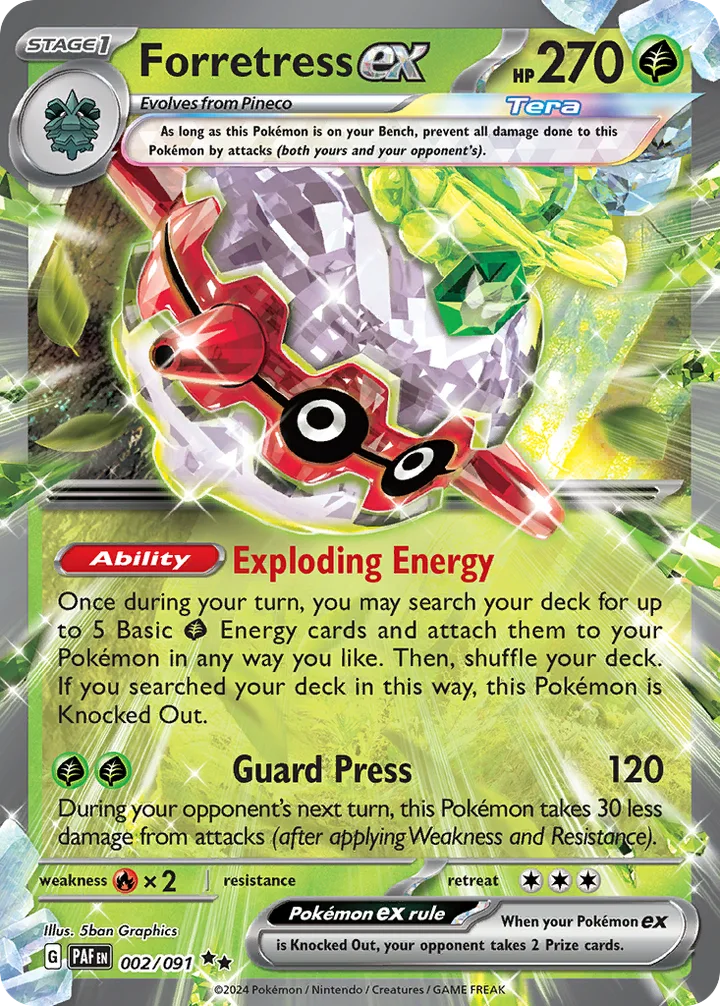 Forretress ex, Paldean Fates 002/091