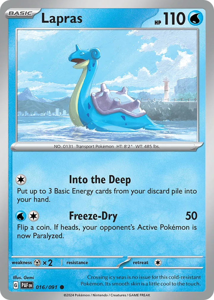 Lapras, Paldean Fates 016/091