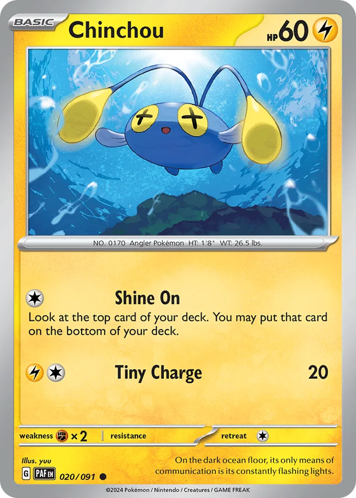 Chinchou, Paldean Fates 020/091