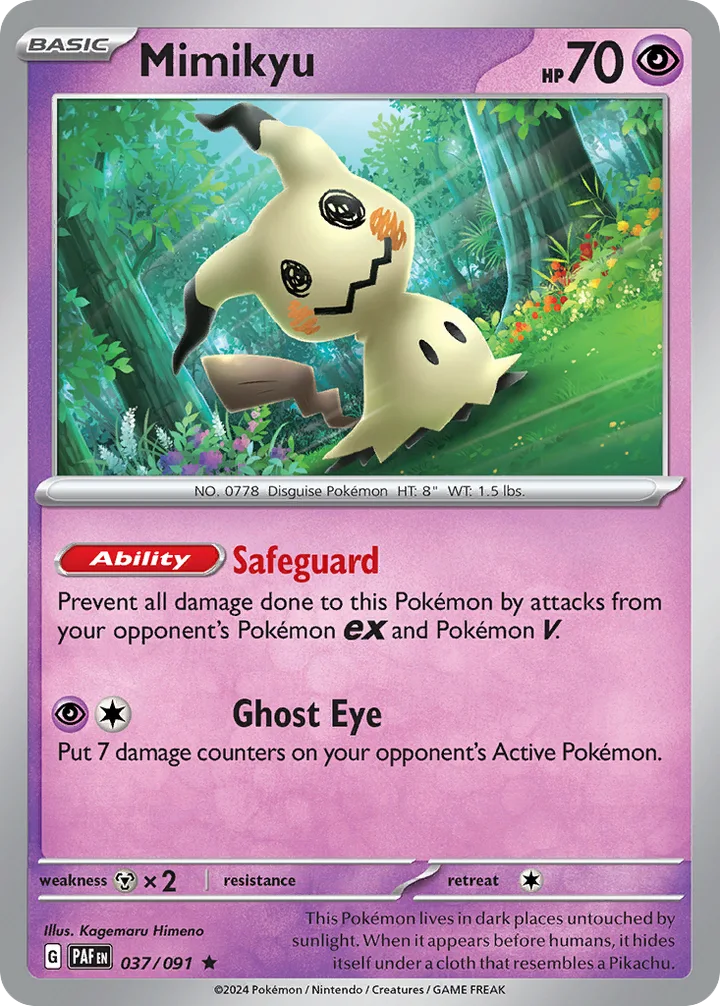 Mimikyu, Paldean Fates 037/091