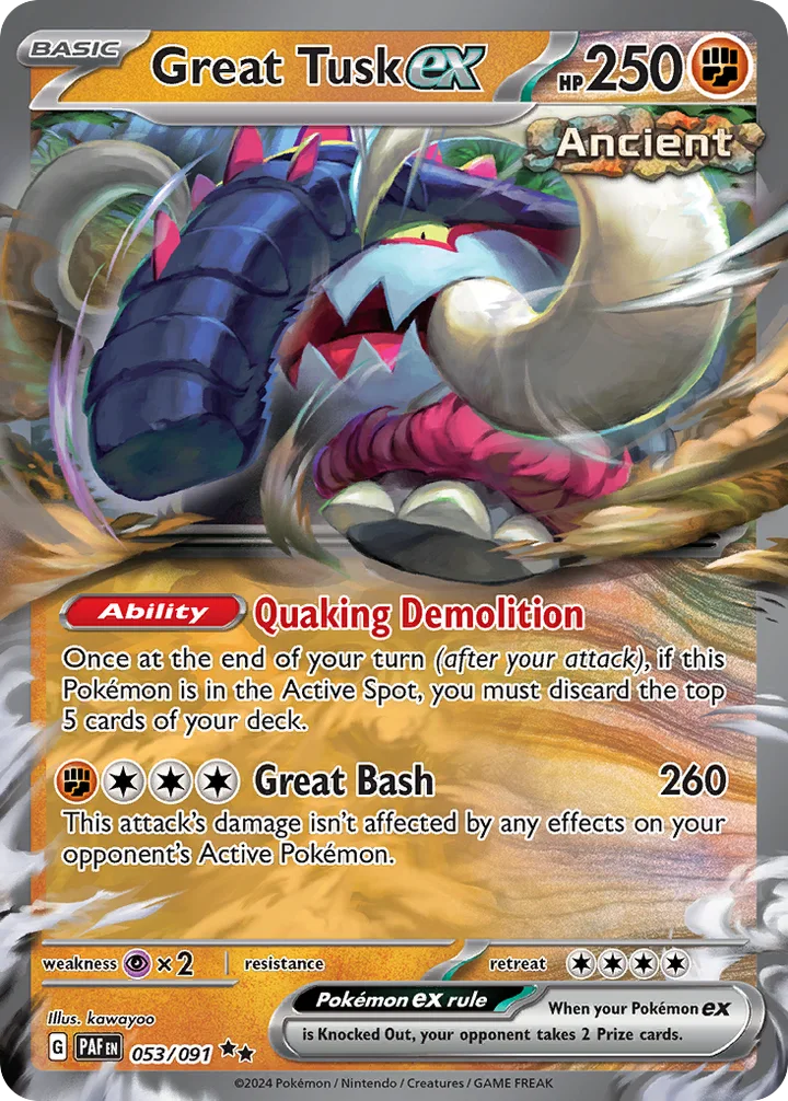 Great Tusk ex, Paldean Fates 053/091