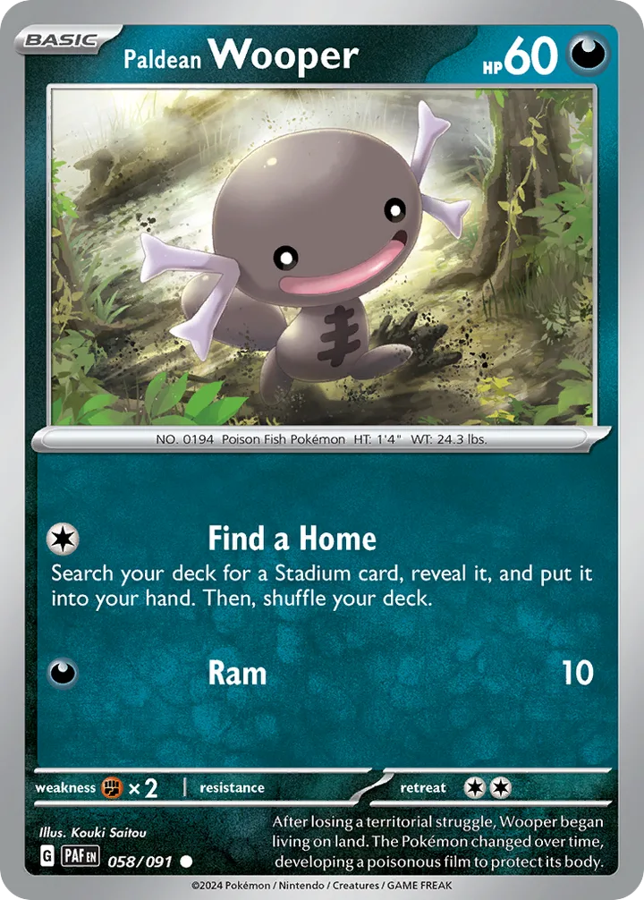 Paldean Wooper, Paldean Fates 058/091