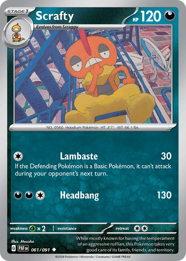 Scrafty, Paldean Fates 061/091