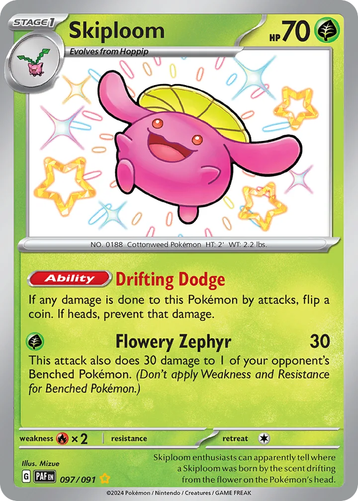 Skiploom, Paldean Fates 097/091