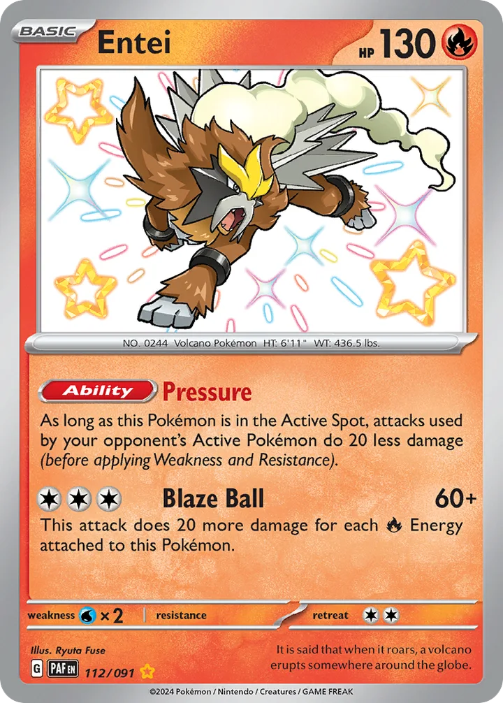 Entei, Paldean Fates 112/091
