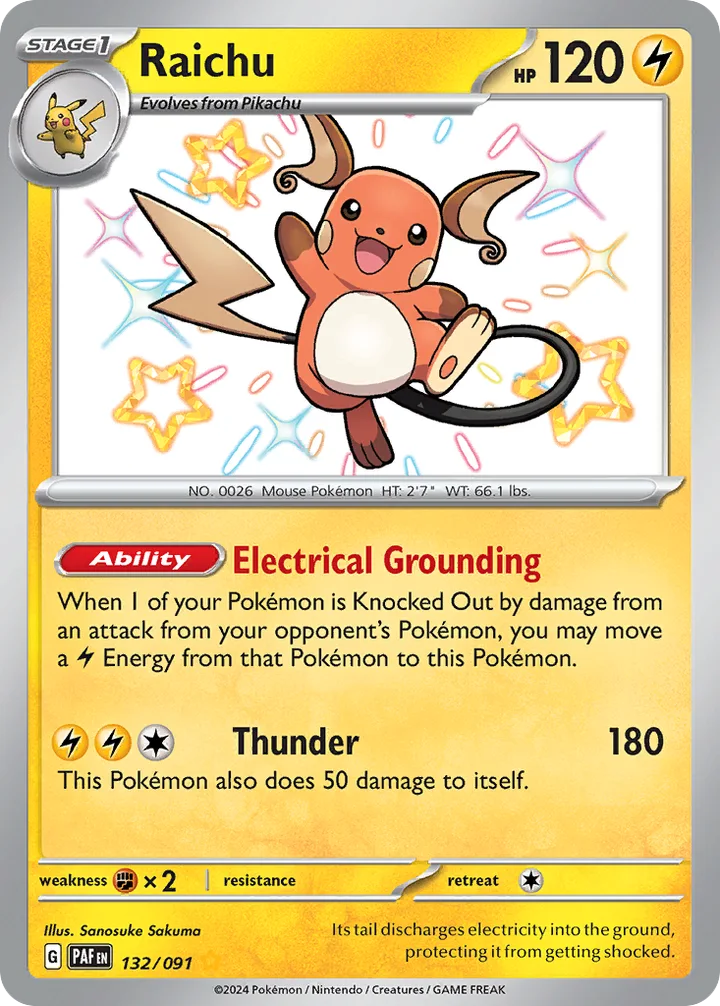 Raichu, Paldean Fates 132/091