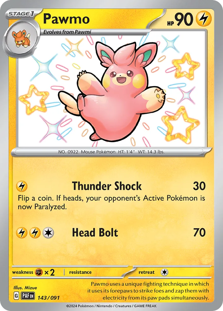 Pawmo, Paldean Fates 143/091