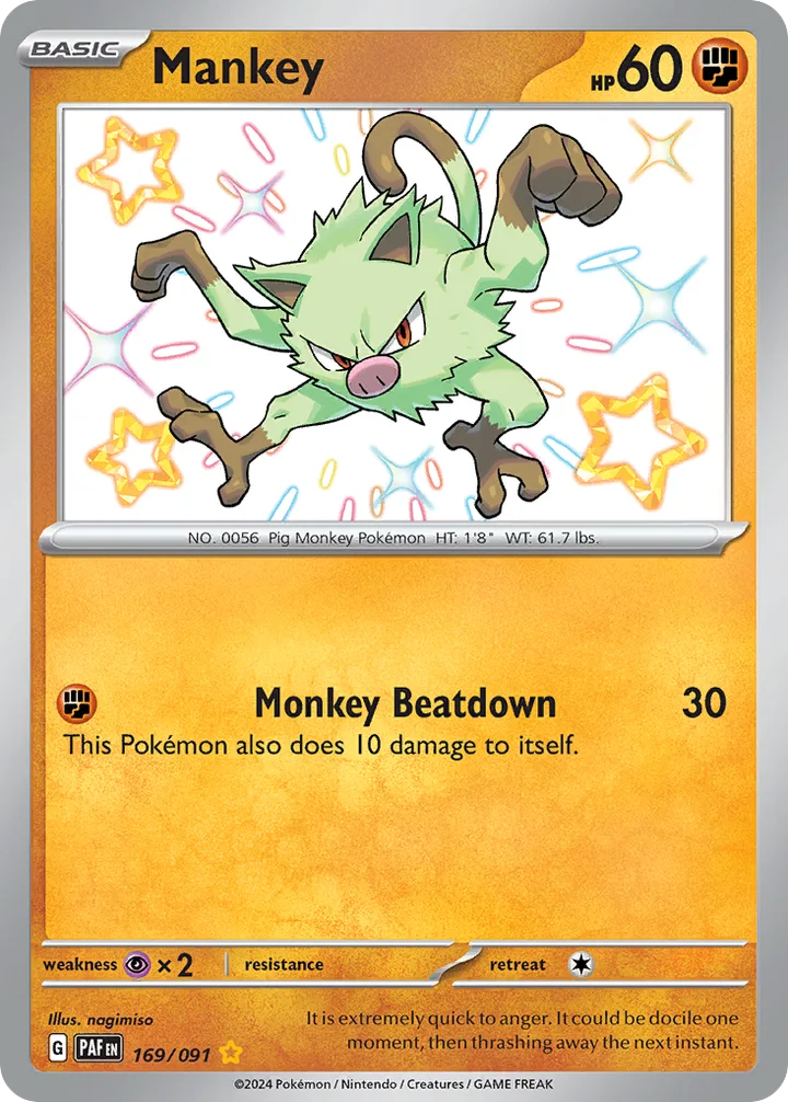Mankey, Paldean Fates 169/091