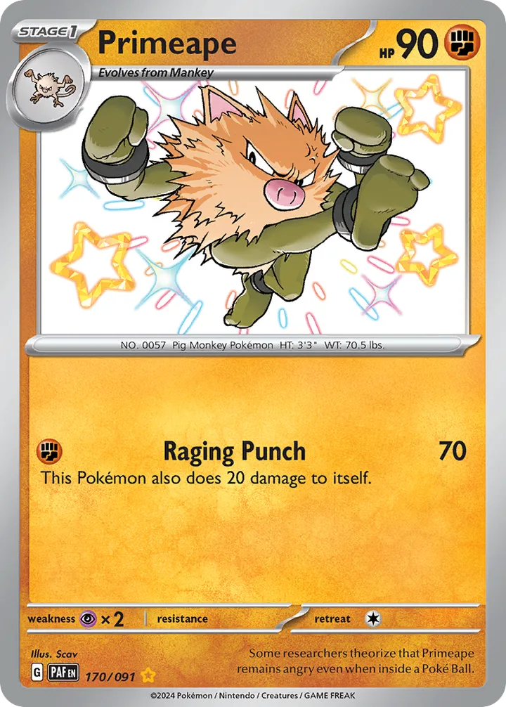 Primeape, Paldean Fates 170/091