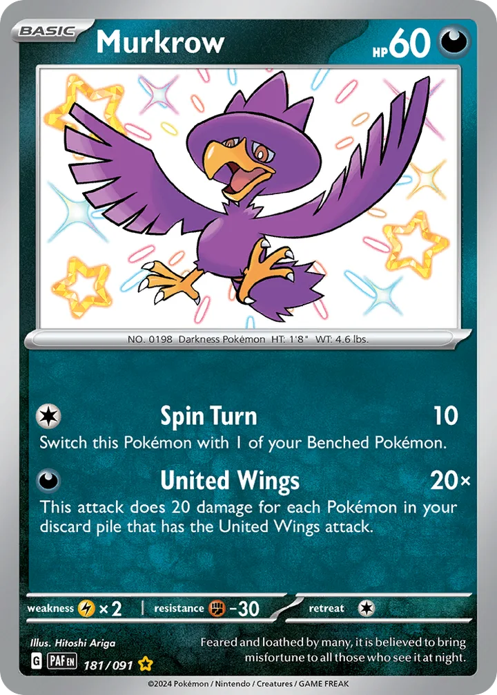 Murkrow, Paldean Fates 181/091