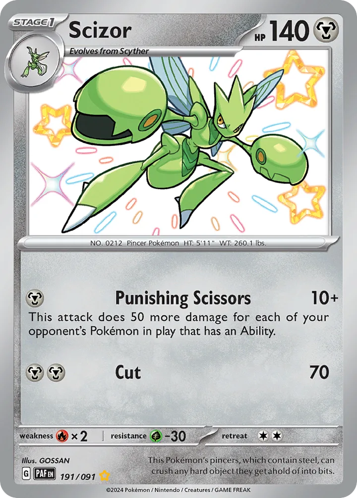 Scizor, Paldean Fates 191/091