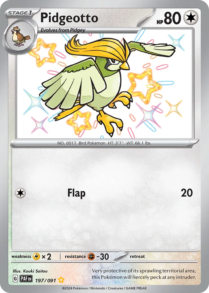 Pidgeotto, Paldean Fates 197/091