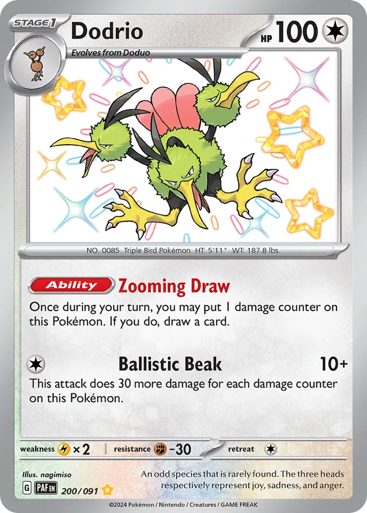 Dodrio, Paldean Fates 200/091