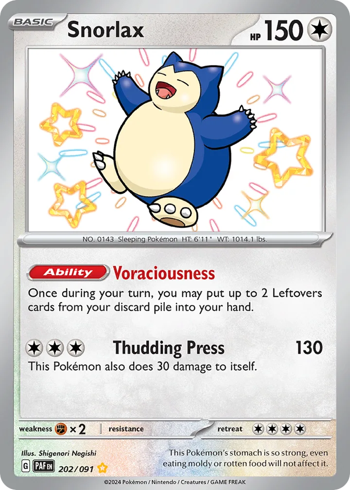 Snorlax, Paldean Fates 202/091
