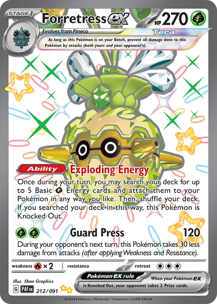 Forretress ex, Paldean Fates 212/091