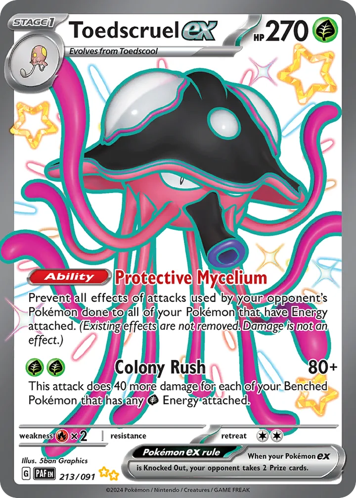 Toedscruel ex, Paldean Fates 213/091