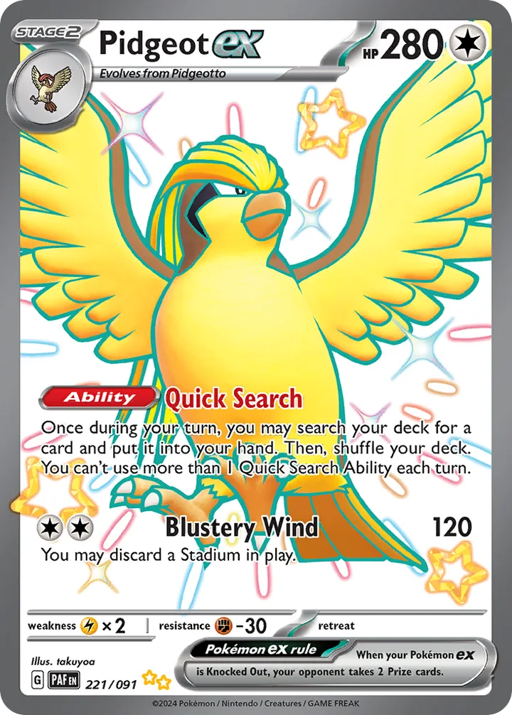 Pidgeot ex, Paldean Fates 221/091