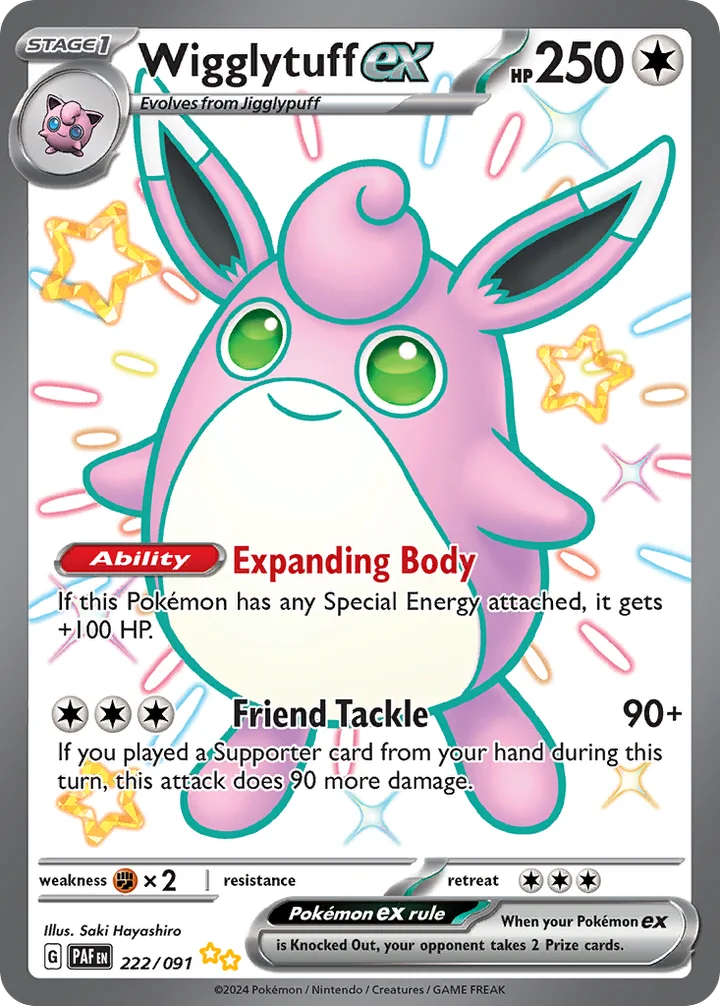 Wigglytuff ex, Paldean Fates 222/091