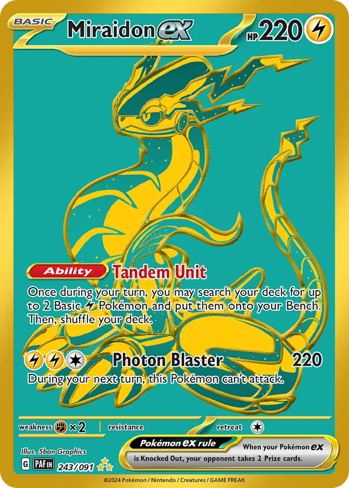 Miraidon ex, Paldean Fates 243/091