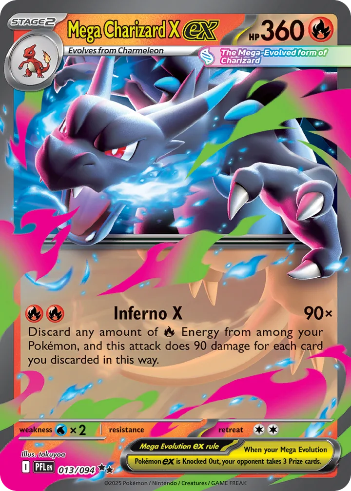 Mega Charizard X ex, Phantasmal Flames 013/094