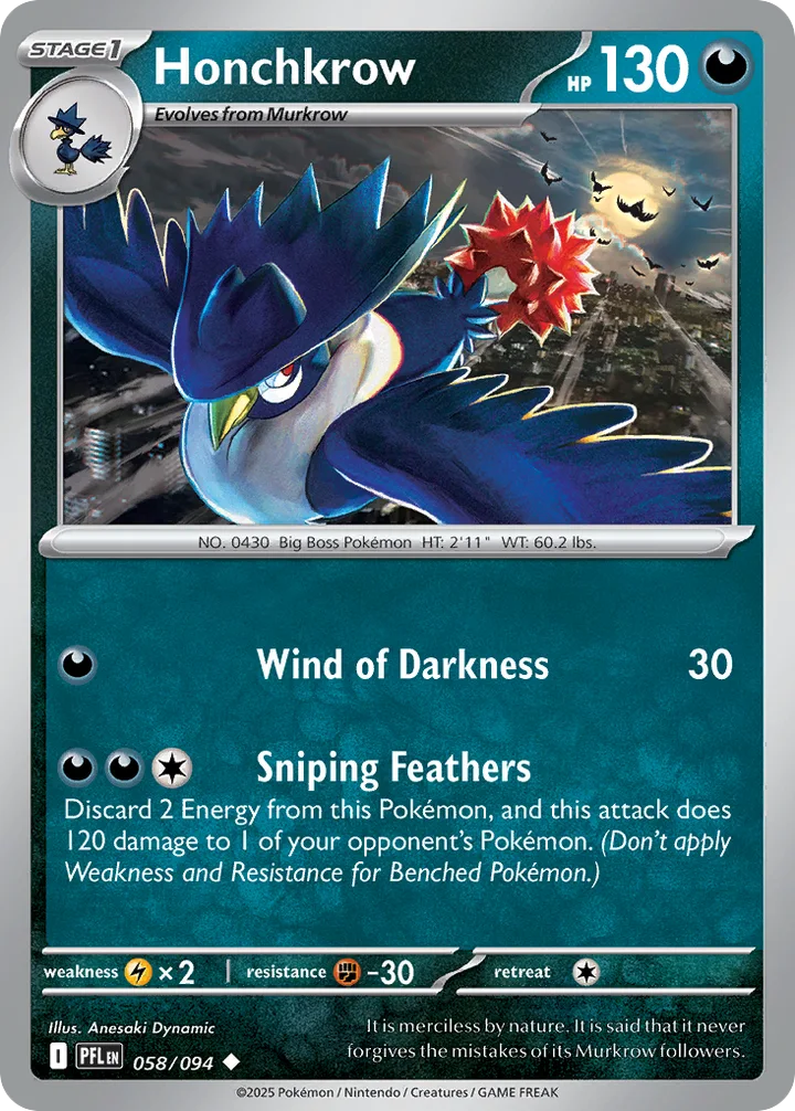 Honchkrow, Phantasmal Flames 058/094