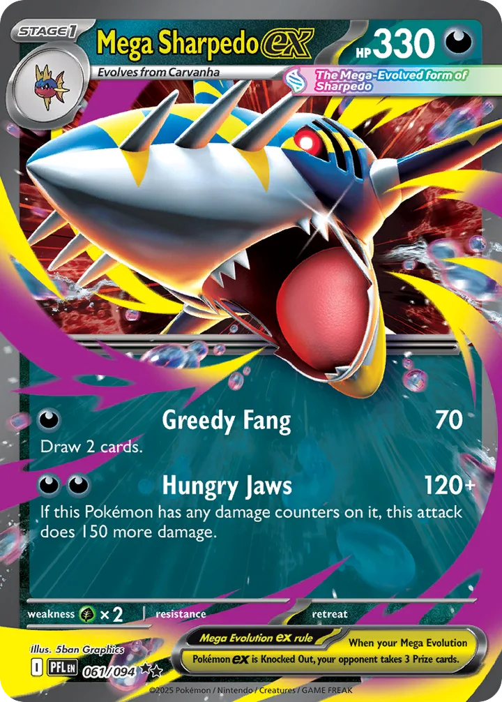 Mega Sharpedo ex, Phantasmal Flames 061/094