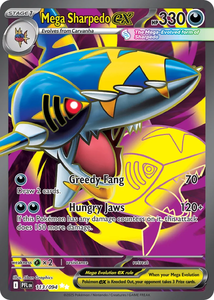 Mega Sharpedo ex, Phantasmal Flames 113/094